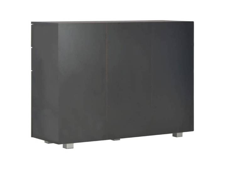 Remise 2026®Enfilade de rangement Noir - Buffet bas - noir - brillant 107x35x80 5cm 641 5410472