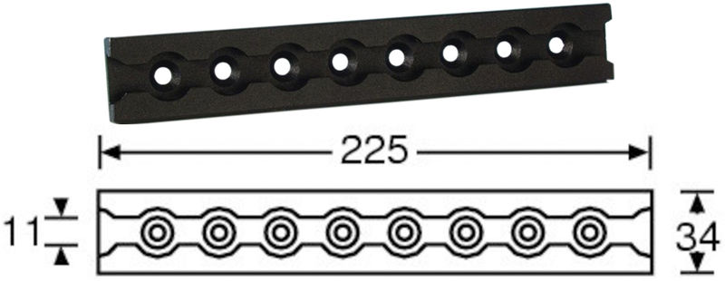 Adam Hall 5721 Cargo Restraint Track blk