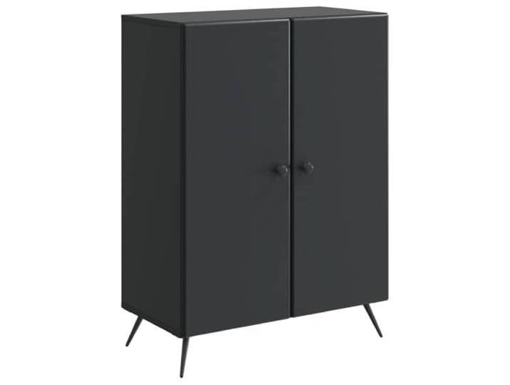 GKMBCVDFR Sideboard Schwarz 66 x 34,5 x 90 cm Holzwerkstoff Viel Stauraum, Robustes Material, Vielseitig Nutzbar, Einfache Montage, Modernes Design