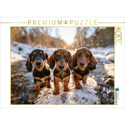 CALVENDO Puzzle Liebe kennt keine Leine | 2000 Teile Lege-Größe 90x67cm Foto-Puzzle für glückliche Stunden