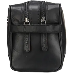 The Chesterfield Brand Wax Pull Up Kulturbeutel Leder 29 cm, Necessaire, Schwarz