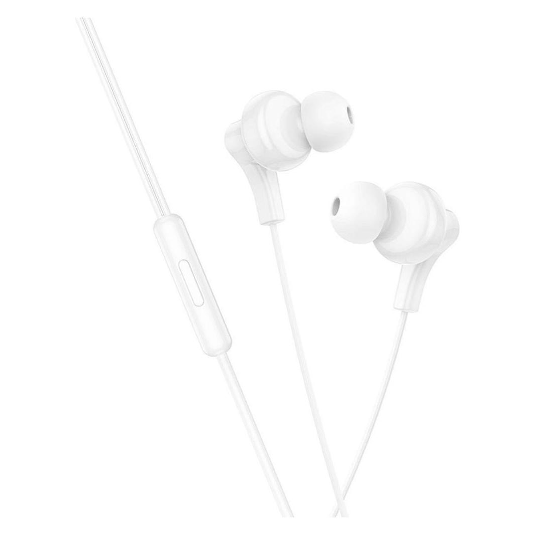 Hoco Wired headphones wire earphones Type C with microphone M114 white (Kabelgebunden) (59057240)