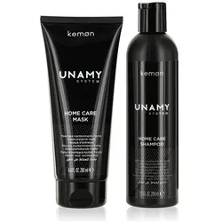 Kemon, Beauty Geschenkset, Unamy System Home Care Set Hair Shampoo 250 Ml Hair Treatment Cream Mask 200 Ml (Haarpflege Set)
