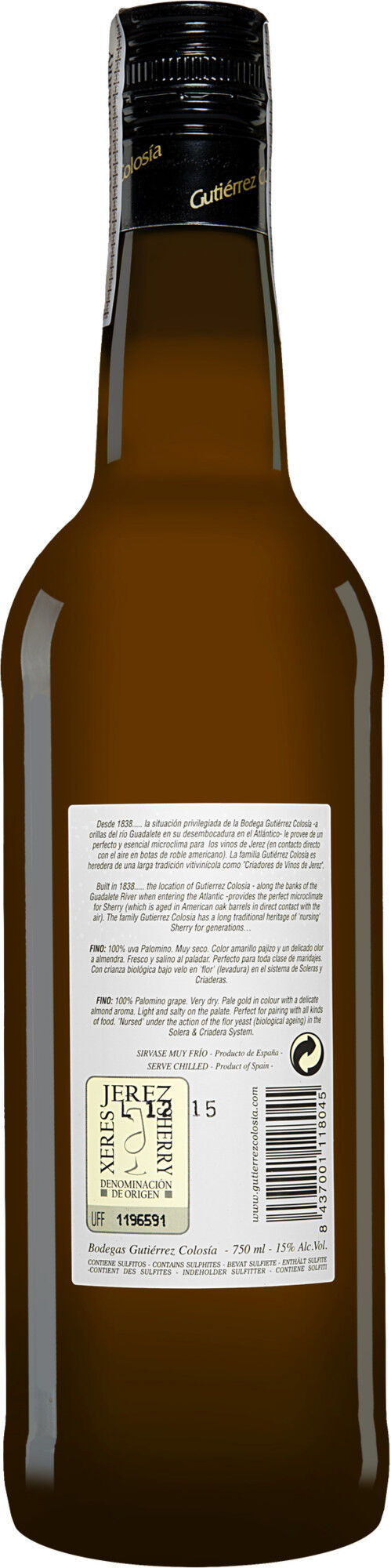 Gutiérrez Colosía Gutiérrez-Colosía Fino 15% Vol. Sherry Trocken aus Spanien