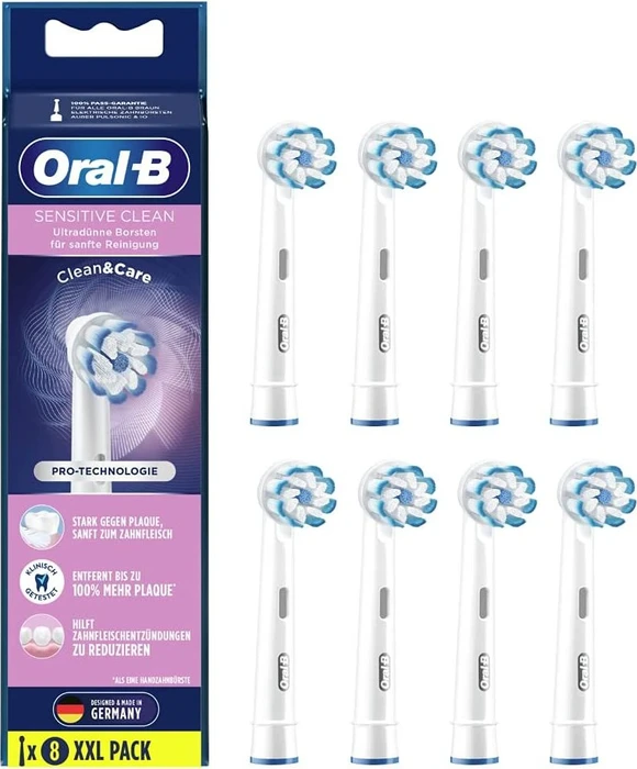 Oral-B Bürstenköpfe Sensitive Clean & Care - 8 pcs