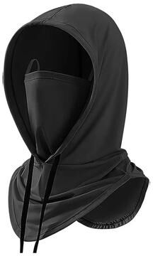 Uplifted Goods Unisex Full Face Sun Protection Mask Breathable Outdoor Sports Cap black