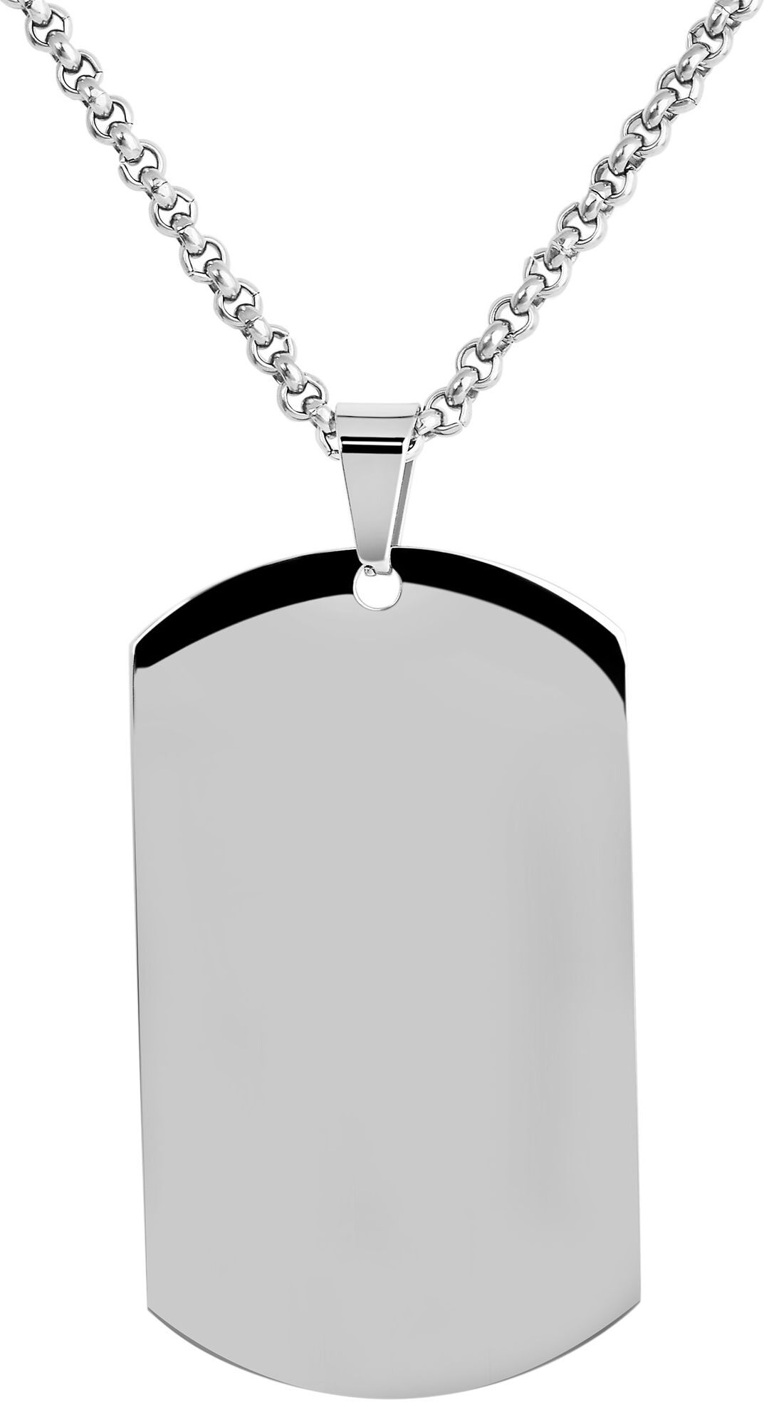Dog Tag Anhänger AKZENT "aus Edelstahl als Dog Tag", silber (silberfarbig), Schmuckanhänger, Herren, Edelstahl