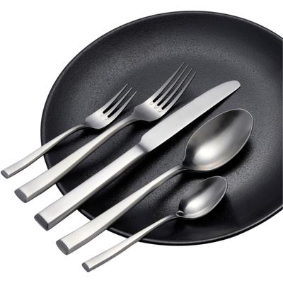 Besteck-Set HANSEATIC "PREMIUM", silber (silberfarben), 30 Stk., Edelstahl 18/10, Essbesteck-Sets, verstärktes Material und trapezförmiges Design am Griffende