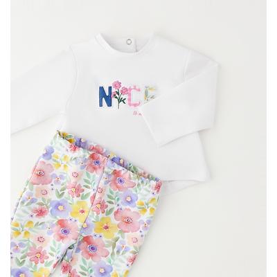 Shorts MINIBANDA "BABY GIRL SET", Mädchen, Gr. 74, EURO-Größen, bunt (weiß, fuchsia), 95% Baumwolle, 5% Elasthan, Hosen Shorts