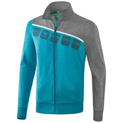 erima 5-C Polyesterjacke oriental blue mel./grey mel./white 116