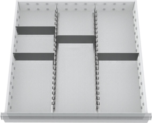 Bedrunka und Hirth Insert de tiroir Série 700, rails intermédiaires avec cloisons pour 100 mm ; Bedrunka+Hirth (146BLH100A)