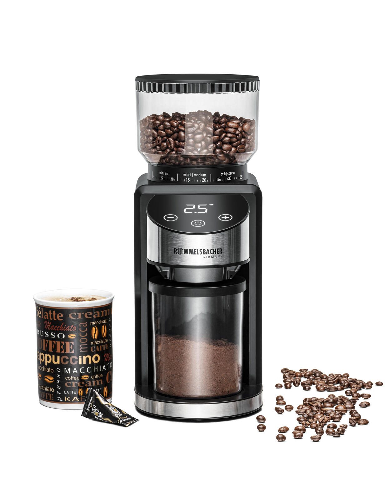 Rommelsbacher EKM 400 Kaffeemühle mit Kegelmahlwerk