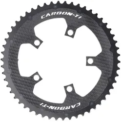 CARBON-TI Kettenblatt X-CarboRing Evo Carbon | 5-Arm LK 110 | außen 5