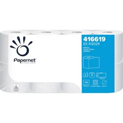 Papernet 416619 Toilettenpapier Special 2lg. 250Bl. ws 8 Rl./Pack.