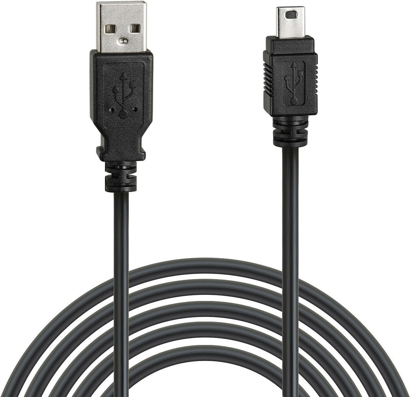 Wicked Chili laadkabel voor PS3 controller, 3 meter USB-kabel met MiniUSB-connector, zwart
