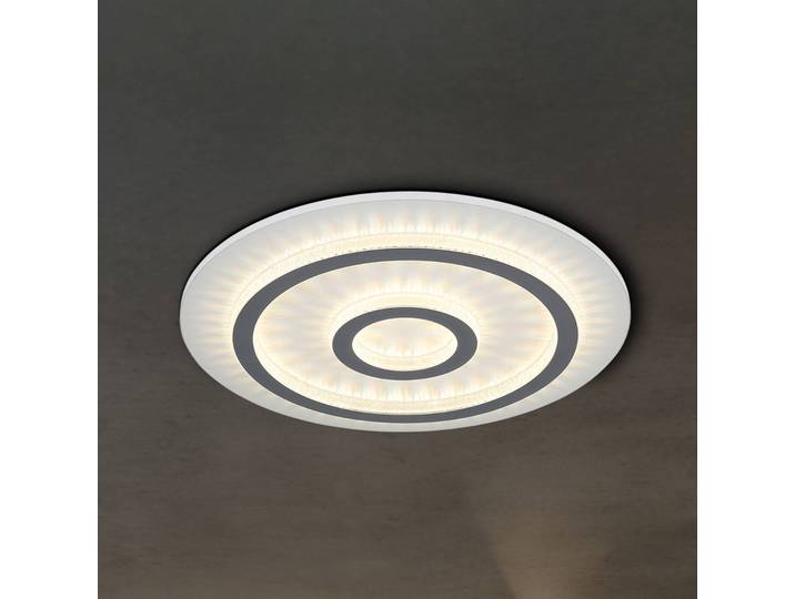 Globo Deckenleuchte Jayden, dimmbar, weiß / opal, für Wohn- / Esszimmer, Metall