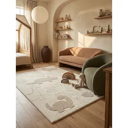 Kinderteppich Pflegeleicht Creme 160x220 cm - CANAZEI   Kadima Design