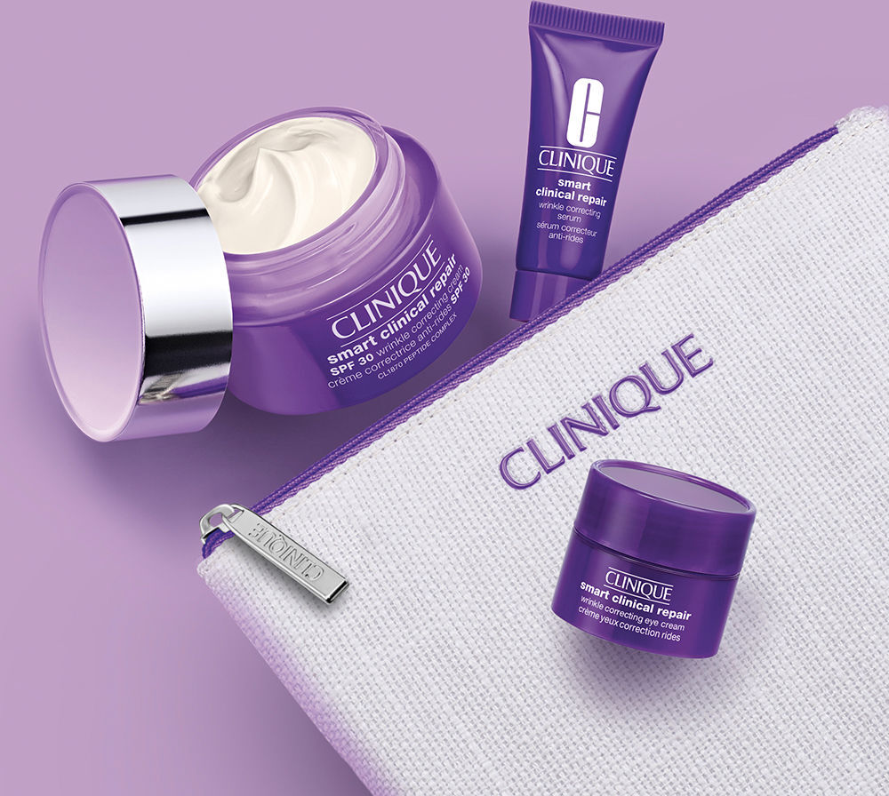 Clinique Conjunto de 4 peças de creme antirrugas Smart Clinical Repair Fps 30