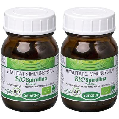 Biospirulina Mikroalgen Naturland Tabletten 2x 2x100 St