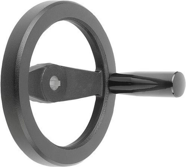 KIPP Volant à 2 rayons Ø 200 mm aluminium noir poudré (K0162.31200X18)