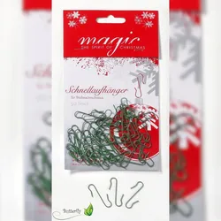 Holly & Jolly Kugelaufhänger für Christbaumkugeln 50 Stk grün Christbaumkugeln Aufhänger Weihnachtsbaumschmuck Zubehör Baumschmuck Halter Kugelhaken