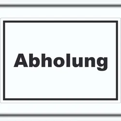 HB-Druck Abholung Aufkleber mit Text Post waagerecht A2 (420x594mm)