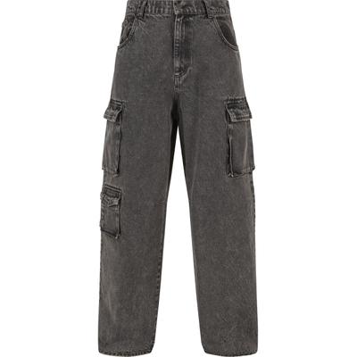 Cargojeans KARL KANI "Karl Kani Karl Kani Og Baggy Cargo Pants", Herren, Gr. S, US-Größen, grau, 100% Baumwolle, unifarben, normal, Jeans