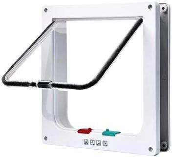 Uplift Picks 4 Way Lock Cat Flap Door For Kittens And Small Pets white l