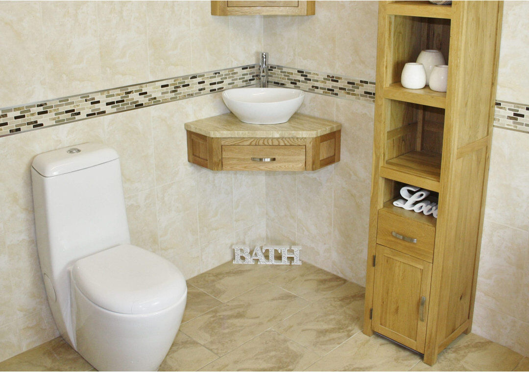 Belfry Bathroom Crank 550 mm Single Vanity with Vessel Basin Travertine 550mm W