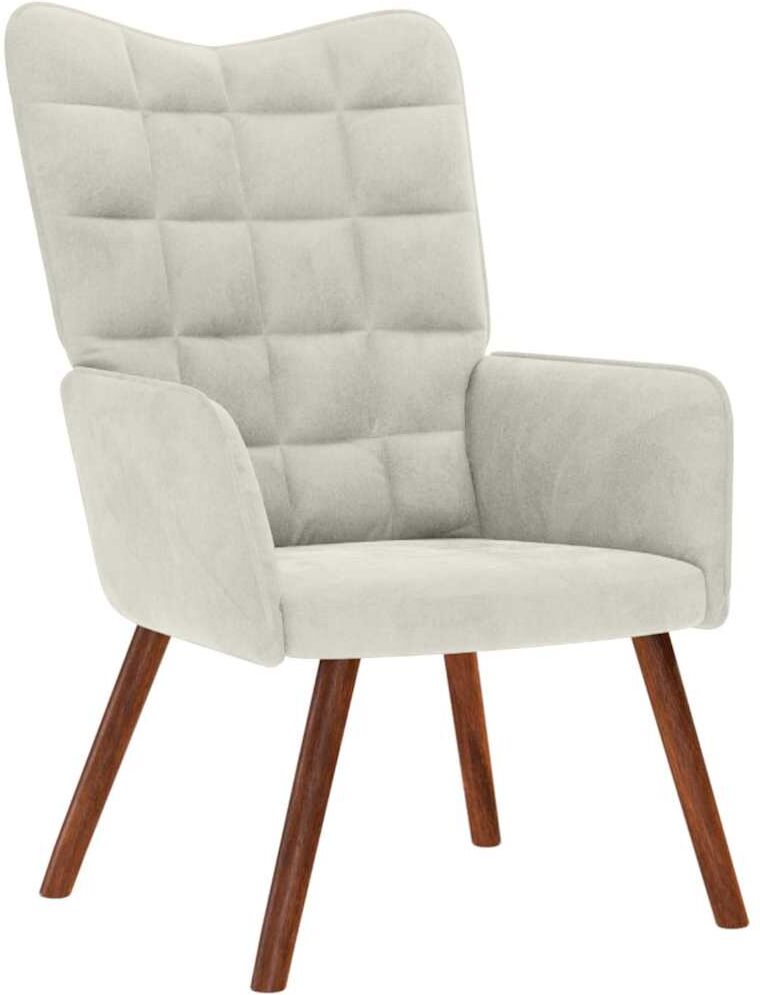 vidaXL Chaise de relaxation crème velours