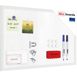 ALLBoards Magnetisches Whiteboard 60x40cm, WEIß