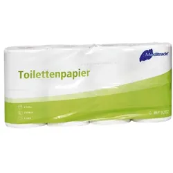 Meditrade Toilettenpapier 2-lagig 8 Rollen (1 Pack à 8 Rollen) weiß