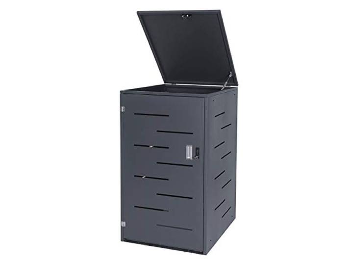 Mendler Mülltonnenverkleidung HWC-E83 117x66x80cm - anthrazit, Stahl 33kg Mülltonnenbox, Mülltonnenabdeckung, erweiterbar