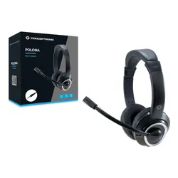 Conceptronic POLONA02B Kopfhörer & Headset Kabelgebunden Kopfband Gaming Schwarz