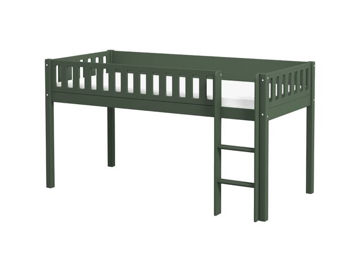 Hochbett Leeloo grün Pinie 90 x 200 cm - Hochbett