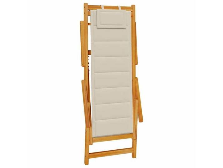 Chaise de plage avec coussin - (lot de 2) - Meuble de Siège - Marron 61.5x123x82cm CC1395
