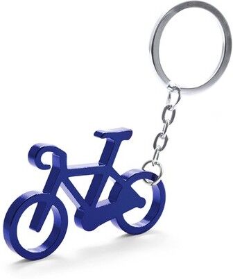 Porte-clés personnalisable en aluminium Ciclex aluminium bleu