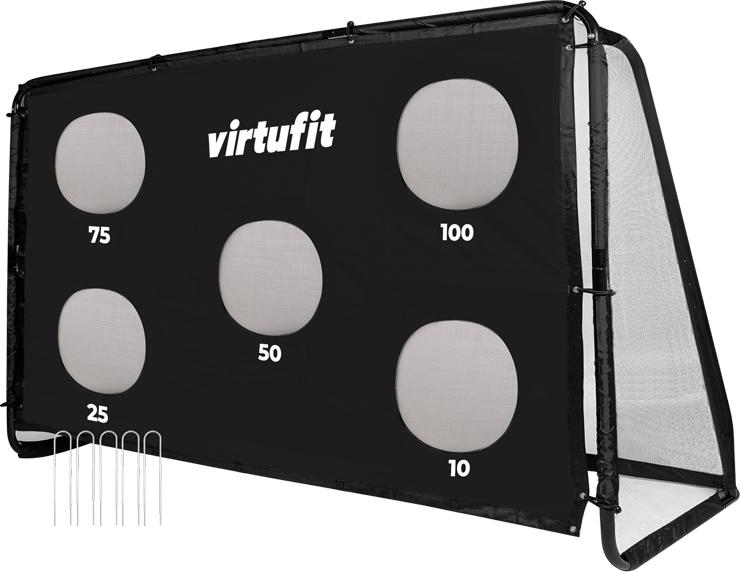 VirtuFit Fußballtor Pro mit Zielwand 300 x 200 cm Schwarz