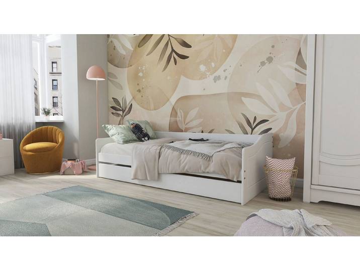 Inter Link Funktionsbett Leonie Modell'23 90x190, Kinderbett 2x 90x190, Massivholz, mit Lattenrost, mit Bettschublade