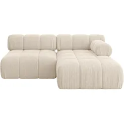 ECKSOFA modulares Sofa Razon-L1 - 190x160x70 cm Beige Cord