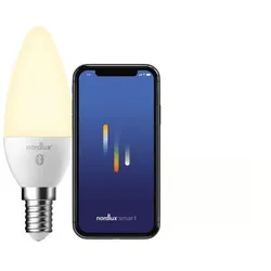Nordlux Smart E14 kerzenförmig dimmbar angenehmes Licht 2700K warweiß 4,7W - Smart Home System Bluetooth, WLAN
