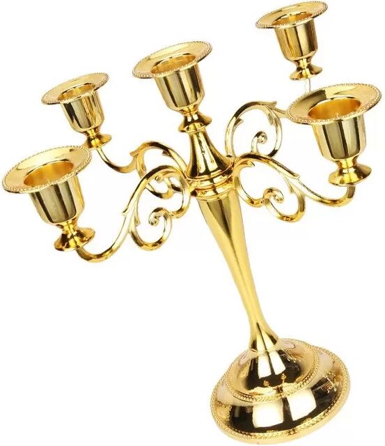 INF Élégant chandelier de style européen en alliage de zinc pour une décoration romantique Or