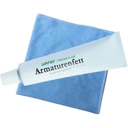 BADfabrik24 SANIT-Armaturenfett / DVGW-geprüft 23 g Tube + Mikrofasertuch