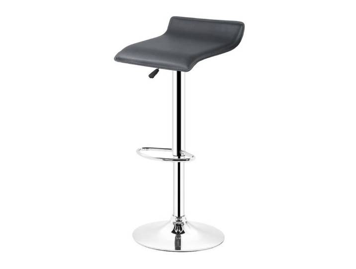 Lot de 2 tabourets de bar noir - SUPFINE - Contemporain - Simili - Métal - Réglable en hauteur