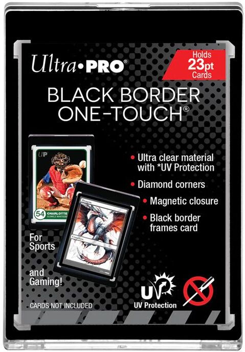 Ultra PRO 23pt Black Border UV ONE-TOUCH Trading & Gaming Card Magnetic Holder