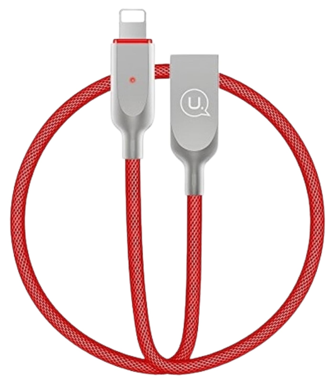 USAMS U-SUN Lightning-kabel met schakelaar, Rood, 1,9 meter, model IPYSUSB203 (US-SJ170)