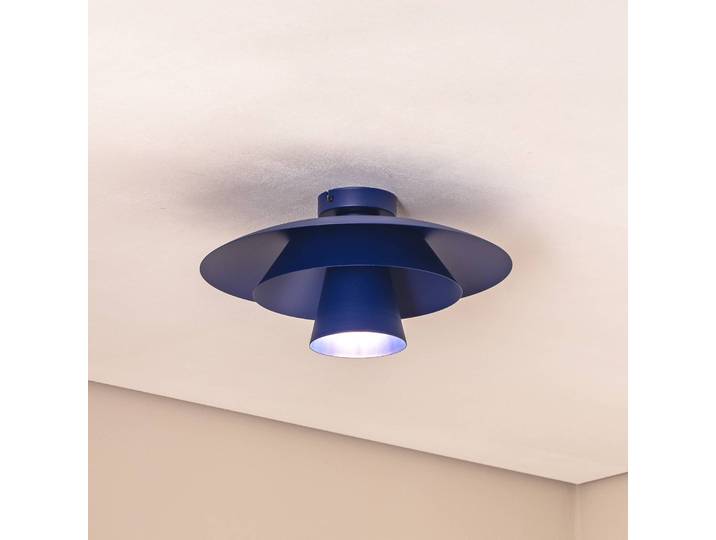 Deckenleuchte Plato Luminex, dimmbar, blau, für Wohn- / Esszimmer, Metall, Modern