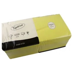 TopWert Serviette 3-lagig 250 Stück gelb, 33x33 cm