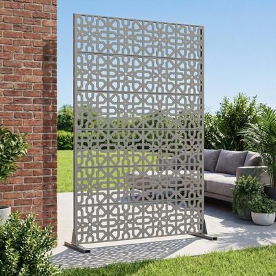 Dovelina 72'' x 47'' Privacy Metal Screen Fence Panel