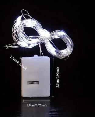 Uplift Picks 2M Battery Powered Fairy String Lights 20LED Multipack For Weddings And Decor white 2 M 20 Led 10 Pcs